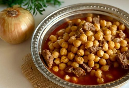 Düdüklüde Etli Nohut Tarifi