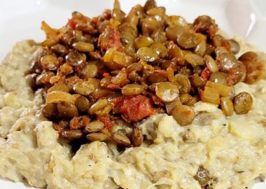 Vejetaryan Yeşil Mercimekli Hünkar Beğendi Tarifi