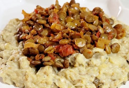 Vejetaryan Yeşil Mercimekli Hünkar Beğendi Tarifi