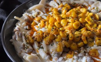 Yoğurtlu & Mercimekli Mısır Soslu Erişte Tarifi