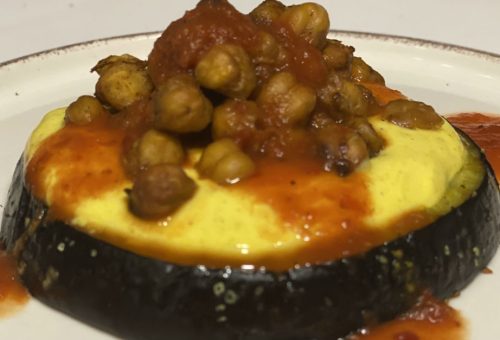 Patlıcanlı Zerdeçallı Çıtır Nohut Tarifi